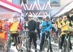 Semarakkan HUT Bhayangkara ke-76, Polres Soppeng Gelar Fun Bike Dan Senam Gembira